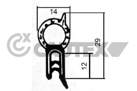 CAUTEX 011003 - PERFIL CONTORNO MALETERO(ALMA METALICA)