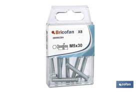 COFAN 00080430A - BL 8 UDS. DIN-933 M-4X30 Z