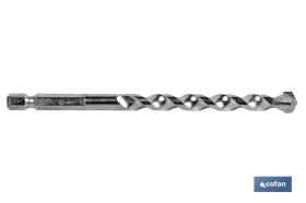 COFAN 09775003 - BROCA PROFESIONAL PARA MUROS MANGO HEX. 1/4' 3 MM