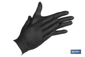 COFAN 11000015M - CAJA 100 UNDS. GUANTES DE NITRILO NEGRO T - M