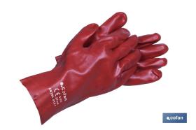 COFAN 11000045 - GUANTE PVC ESTANCO ROJO DE 27 CMS.