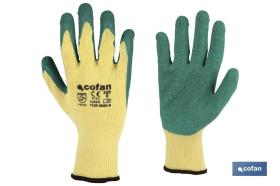 COFAN 1100005010 - GUANTE LATEX RUGOSO VERDE TALLA 10