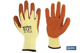 COFAN 1100005310 - GUANTE LATEX RUGOSO NARANJA TALLA 10