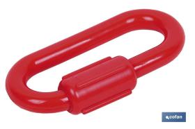 COFAN 11000807 - ESLABON UNION CADENA PLÁSTICO 8MM ROJO