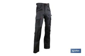 COFAN 1100204148 - PANTALON TRABAJO MULTIB."CARLSON"300GMS/M GRIS-NEGRO T-48