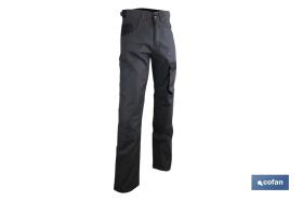 COFAN 1100204248 - PANTALON TRABAJO"QUANT"300GMS/M GRIS-NEGRO T-48