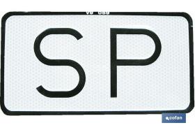 COFAN 199014 - PLACA SP V-9 SERVICIO PÚBLICO 225X120 MM