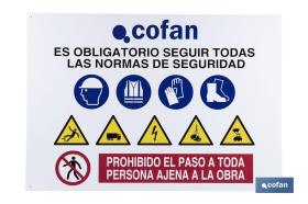 COFAN 21201008 - CARTEL OBRA GLASSPACK 1000X700MM