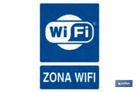 COFAN 21201019 - SENAL POLIESTIRENO 297X210 MM."ZONA WIFI"