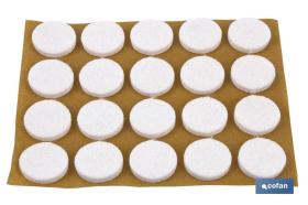 COFAN 61000365A - BL 2X6 UDS FIELTRO REDONDO BLANCO 27X3MM