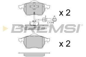 BREMSI BP2516 - B. PADS AUDI 100 QUATTRO AUDI 100 AUDI 1