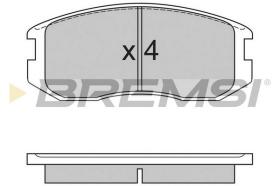 BREMSI BP2558 - B. PADS MITSUBISHI COLT MITSUBISHI MIRAG