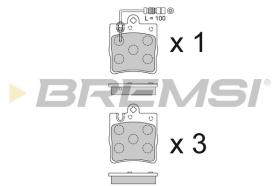 BREMSI BP2936 - B. PADS MERCEDES C 220 MERCEDES C 240 ME