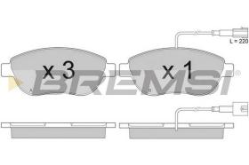 BREMSI BP2943 - B. PADS FIAT STILO FIAT STILO MULTI WAGO