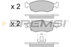 BREMSI BP2951 - B. PADS FIAT PALIO WEEKEND