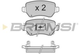 BREMSI BP3027 - B. PADS OPEL MERIVA OPEL ZAFIRA OPEL AST