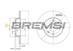 BREMSI CD6140S - B. DISC REAR DIA.240 SOLID ABARTH 500