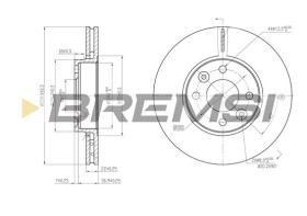 BREMSI CD7201V - B. DISC FRONT DIA.260 VENT. DACIA LOGAN