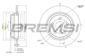 BREMSI CD7675S - B. DISC REAR DIA.300 SOLID MERCED S320