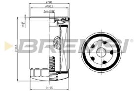 BREMSI FL0284 - FILTRI OLIO - OIL FILTER