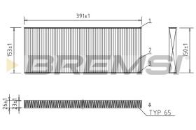 BREMSI FC1329 - FILTRI ABITACOLO - CABIN FILTER