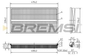 BREMSI FA1245 - FILTRI ARIA - AIR FILTER