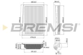 BREMSI FA0117 - FILTRI ARIA - AIR FILTER