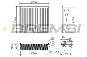 BREMSI FA0123 - FILTRI ARIA - AIR FILTER