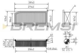 BREMSI FA0208 - FILTRI ARIA - AIR FILTER