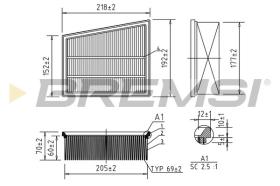 BREMSI FA0586 - FILTRI ARIA - AIR FILTER