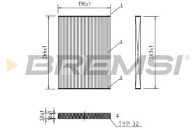 BREMSI FC0076 - FILTRI ABITACOLO - CABIN FILTER