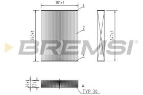 BREMSI FC0927 - FILTRI ABITACOLO - CABIN FILTER