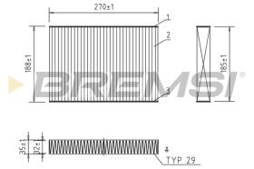 BREMSI FC0942C - FILTRI ABITACOLO - CABIN FILTER