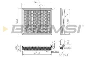 BREMSI FA1043 - FILTRI ARIA - AIR FILTER