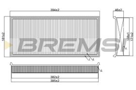 BREMSI FA0112 - AIR FILTER MERCEDES-BENZ