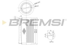 BREMSI FA0115 - AIR FILTER FIAT, PEUGEOT, CITROEN