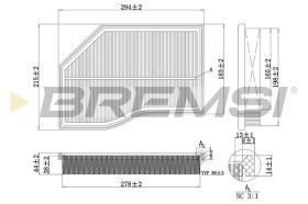 BREMSI FA0118 - AIR FILTER MERCEDES-BENZ