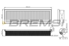 BREMSI FA0121 - AIR FILTER PEUGEOT, CITROEN