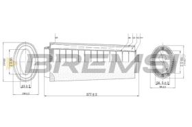 BREMSI FA0124 - AIR FILTER BMW, ROVER, LAND ROVER, MG