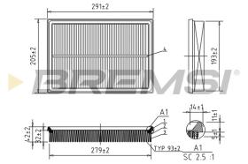 BREMSI FA0125 - AIR FILTER OPEL