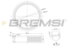 BREMSI FA0126 - AIR FILTER FIAT, LANCIA, ZASTAVA