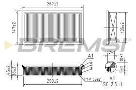 BREMSI FA0127 - AIR FILTER FORD