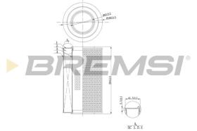 BREMSI FA0128 - AIR FILTER FIAT, PEUGEOT, CITROEN