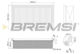 BREMSI FA0131 - AIR FILTER RENAULT, NISSAN