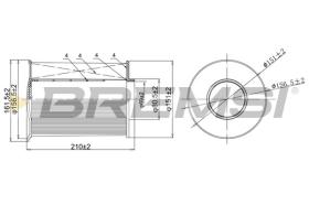 BREMSI FA0204 - AIR FILTER FORD, VOLVO, MAZDA