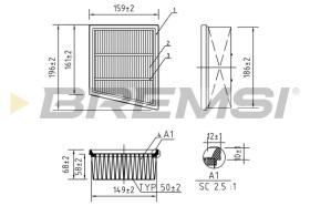 BREMSI FA0205 - AIR FILTER FORD, MAZDA