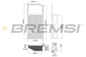 BREMSI FA0206 - AIR FILTER FIAT, OPEL, PEUGEOT