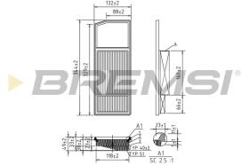 BREMSI FA0207 - AIR FILTER FIAT, LANCIA