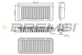 BREMSI FA0209 - AIR FILTER PEUGEOT, CITROEN, TOYOTA