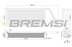 BREMSI FA0211 - AIR FILTER FORD, PEUGEOT, CITROEN